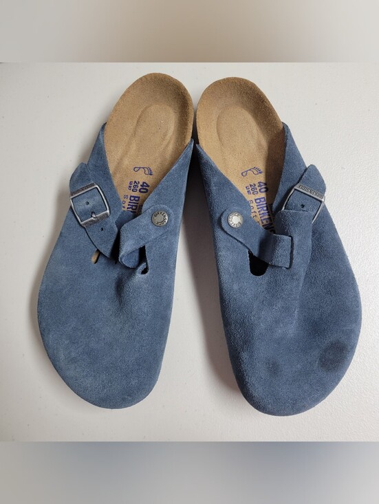 Birkenstock Shoes - Birkenstock Boston Suede Soft Footbed Clogs  Size 40-L9-M7.